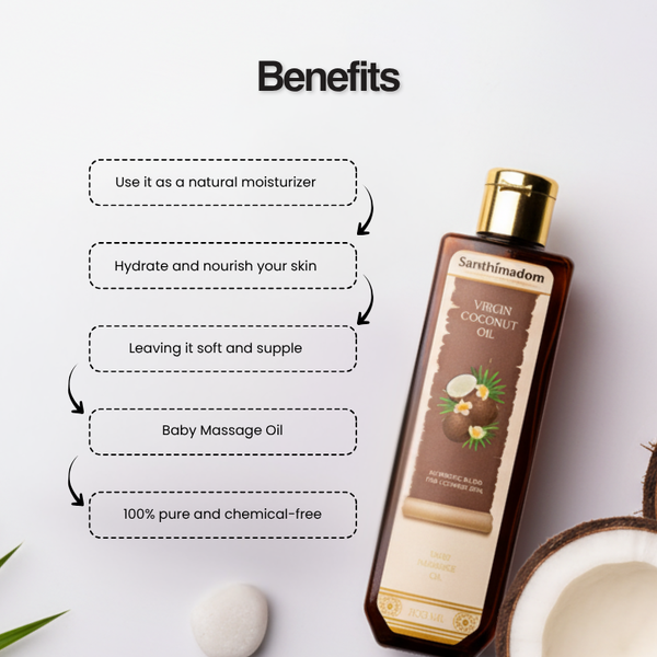 Virgin Coconut Oil for Moisturising Skin and Massaging