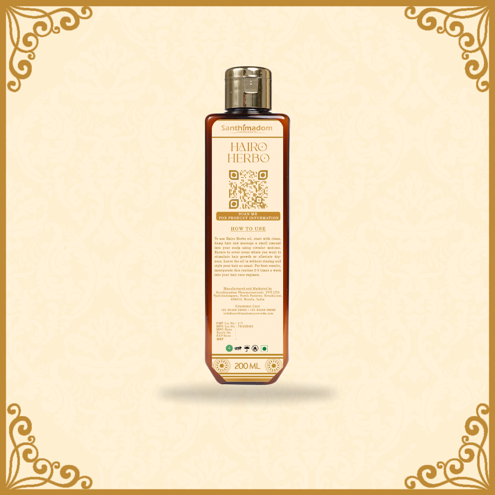 Hairo Herbo for Revitalizing Hair Naturally | Boosts Hair Growth Naturally | Hair Oil | Controls Hair Fall | Promotes Healthy Hair Growth | Mineral Oil Free | Makes Hair Strong | 200ml
