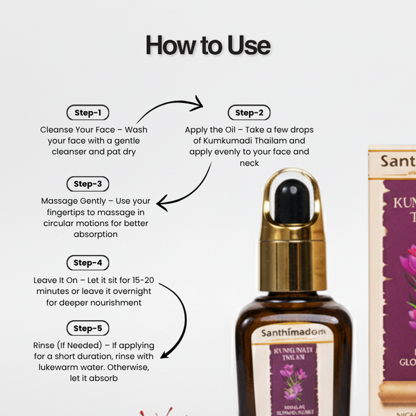 Ayurvedic saffron face oil for glowing skin, dark spots, and uneven skin tone
