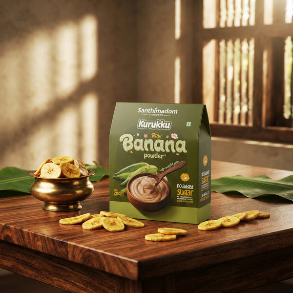 Santhimadom Ayurveda Banana Kurukku made from premium Kerala bananas