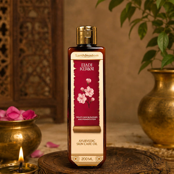 Santhimadom Ayurveda Eladi Keram for skin blemishes, pigmentation, and healthy skin