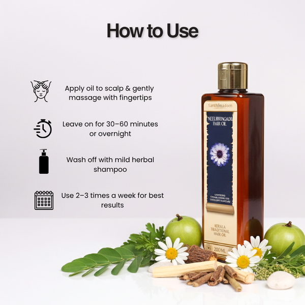 Herbal hair oil for stronger, shinier, and healthier hair