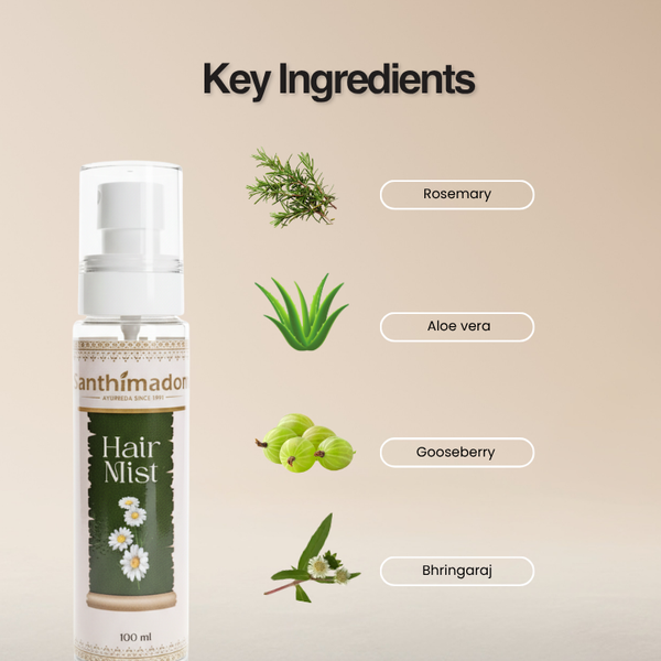 Natural hair mist for controlling frizz and adding shine