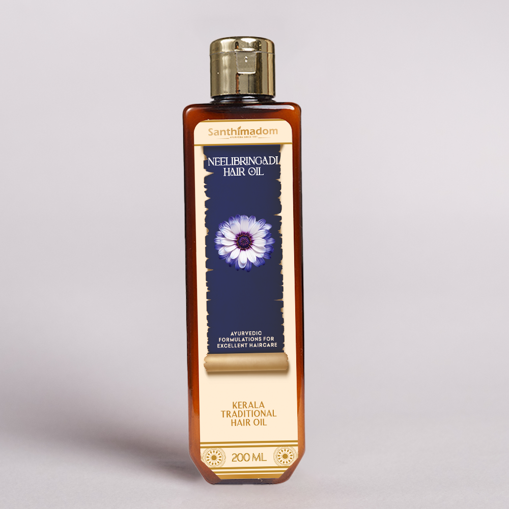 Neelibringadi Hair Oil for Excellent Hair care | Triple Care Formula | Minimizes Hair Fall and Dandruff | Rebalances Scalp for rich, lustrous hair | Improves Hair Growth, Nourishes Hair Follicles| 200ml
