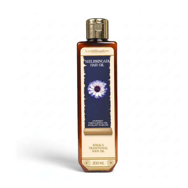 Santhimadom Ayurveda Neelibringadi Hair Oil for complete hair care and healthy hair growth