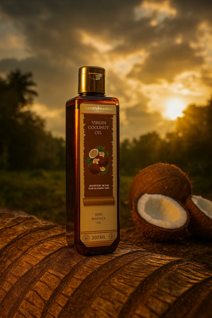 Virgin Coconut Oil for Moisturising Skin and Massaging | Advansed Baby Massage Oil for New Born| 100% Virgin Coconut Oil | Clinically Proven for Better Growth| Vitamin E & F| 200ml