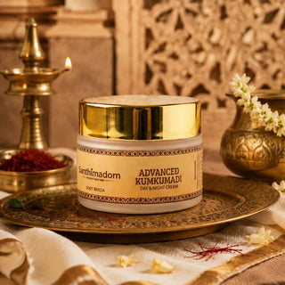 Santhimadom Ayurveda Advanced Kumkumadi Day and Night Cream for glowing and radiant skin