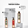 Ayurvedic hair care kit with hair oil, shampoo, and conditioner for healthy hair growth