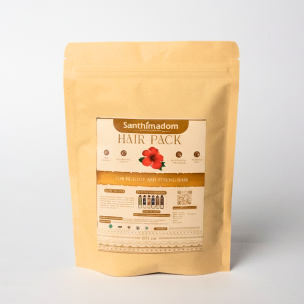Santhimadom Ayurveda Hair Pack 200g for hair growth and scalp nourishment