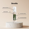 Benefits of Santhimadom Ayurveda Hair Mist 100ml packaging