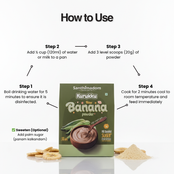 Healthy, crunchy banana kurukku snack with no preservatives