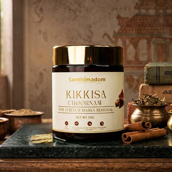 Santhimadom Ayurveda Kikkisa Choornam 200g for stretch mark care and healthy skin