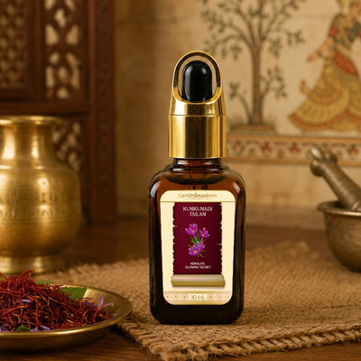 Santhimadom Ayurveda Kumkumadi Thailam Glow Face Oil for glowing skin and pigmentation care