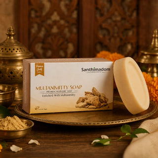 Santhimadom Ayurveda Multani Mitti Soap for deep cleansing and oil-balanced skin