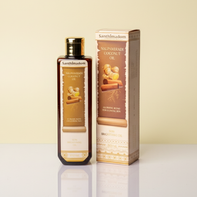 Santhimadom Ayurveda Nalpamaradhi Coconut Oil for skin brightening and tan care