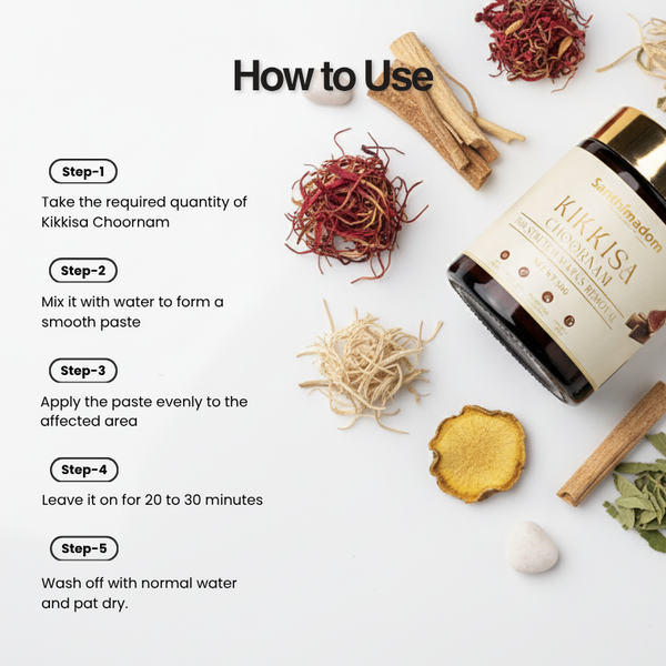 Natural Ayurvedic powder for postpartum skin care and stretch mark support