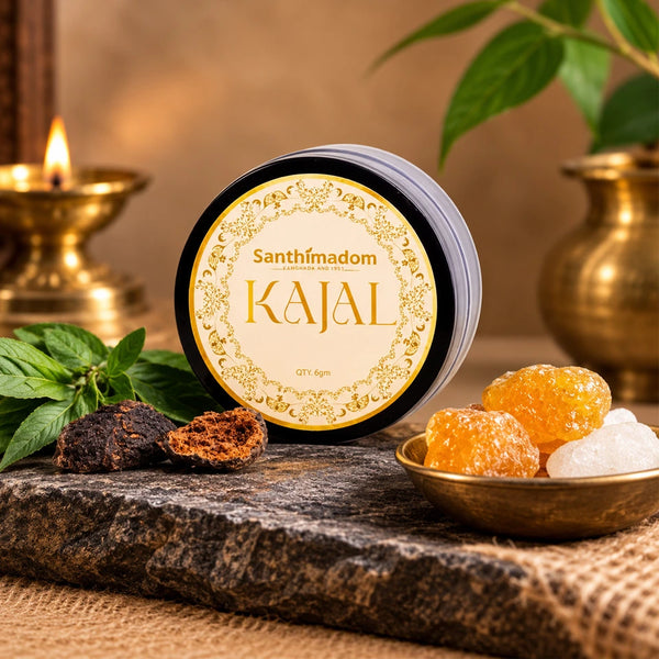 Santhimadom Ayurveda Organic Kajal made with Ayurvedic ingredients for sensitive eyes