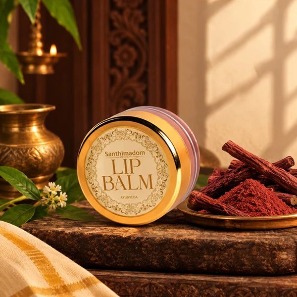 Santhimadom Ayurveda Organic Lip Balm for dry, chapped, and pigmented lips