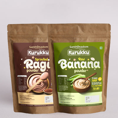 Organic Ragi & Banana Powder for Babies | Combo Pack | Zero Preservatives | 500g