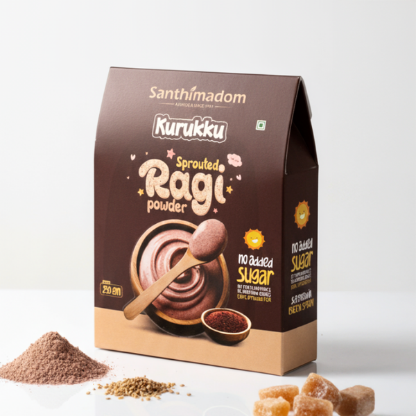 Santhimadom Ayurveda Sprouted Ragi Kurukku baby food for healthy growth and digestion