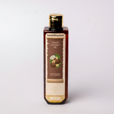 Santhimadom Ayurveda Virgin Coconut Baby Massage Oil for baby skin nourishment and massage care